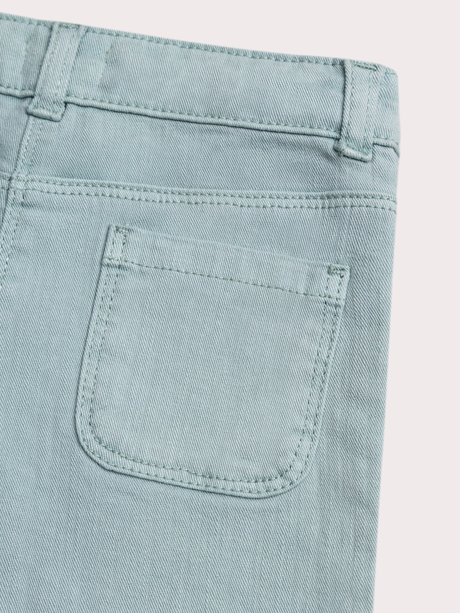 Pantalon bleu évasé en twill