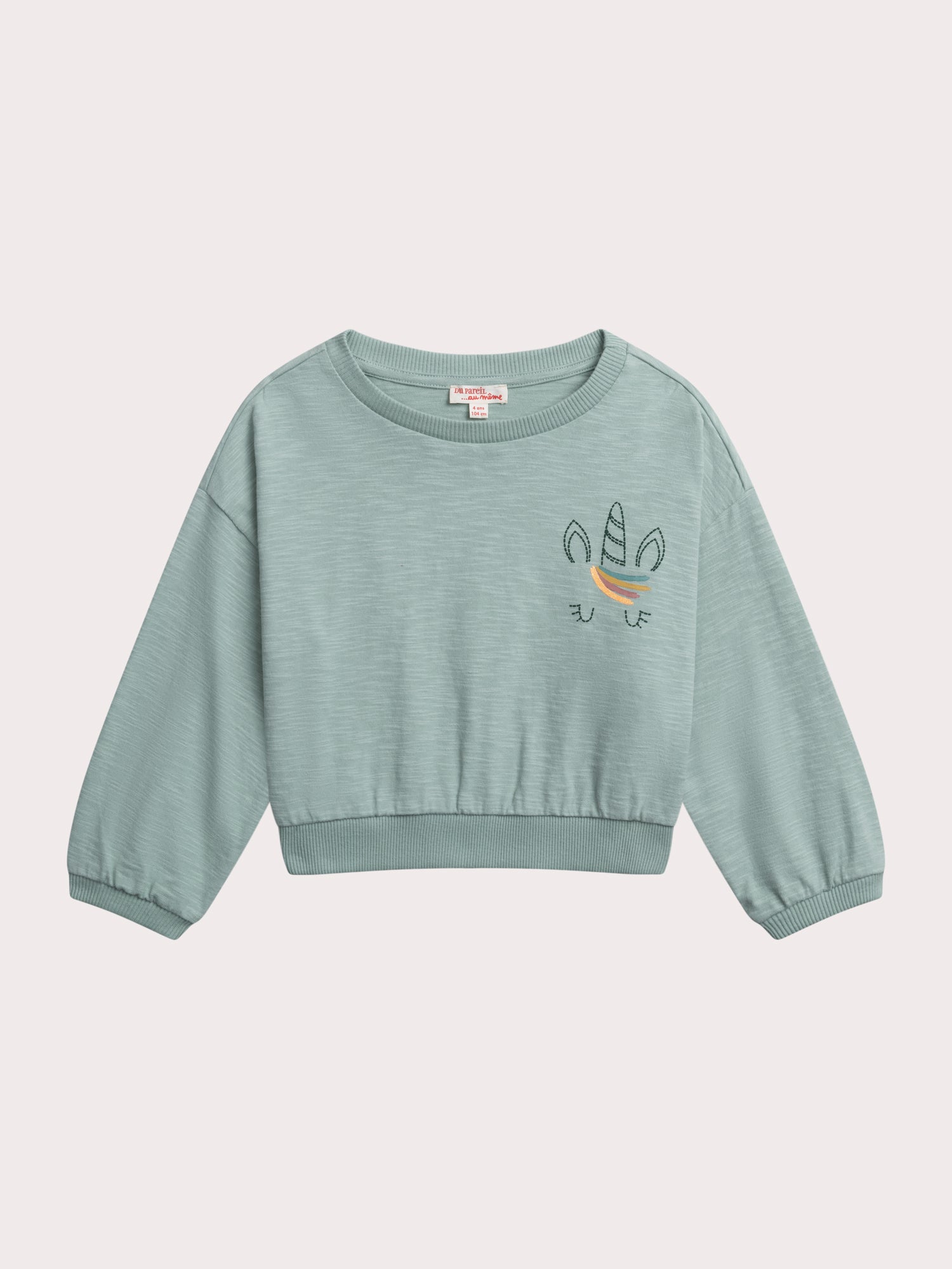 T-shirt épais manches longues avec animation licorne