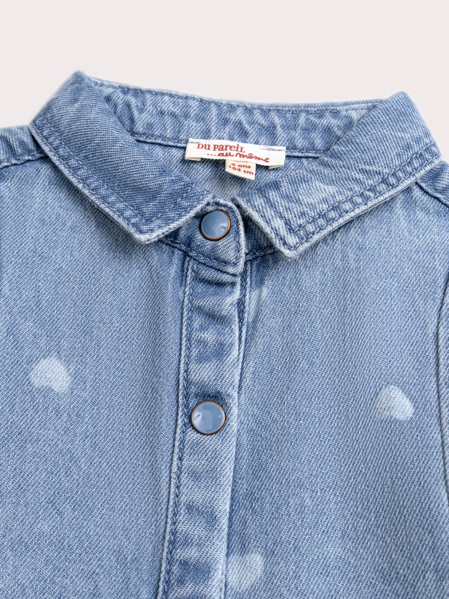 Robe en denim imprimé coeurs
