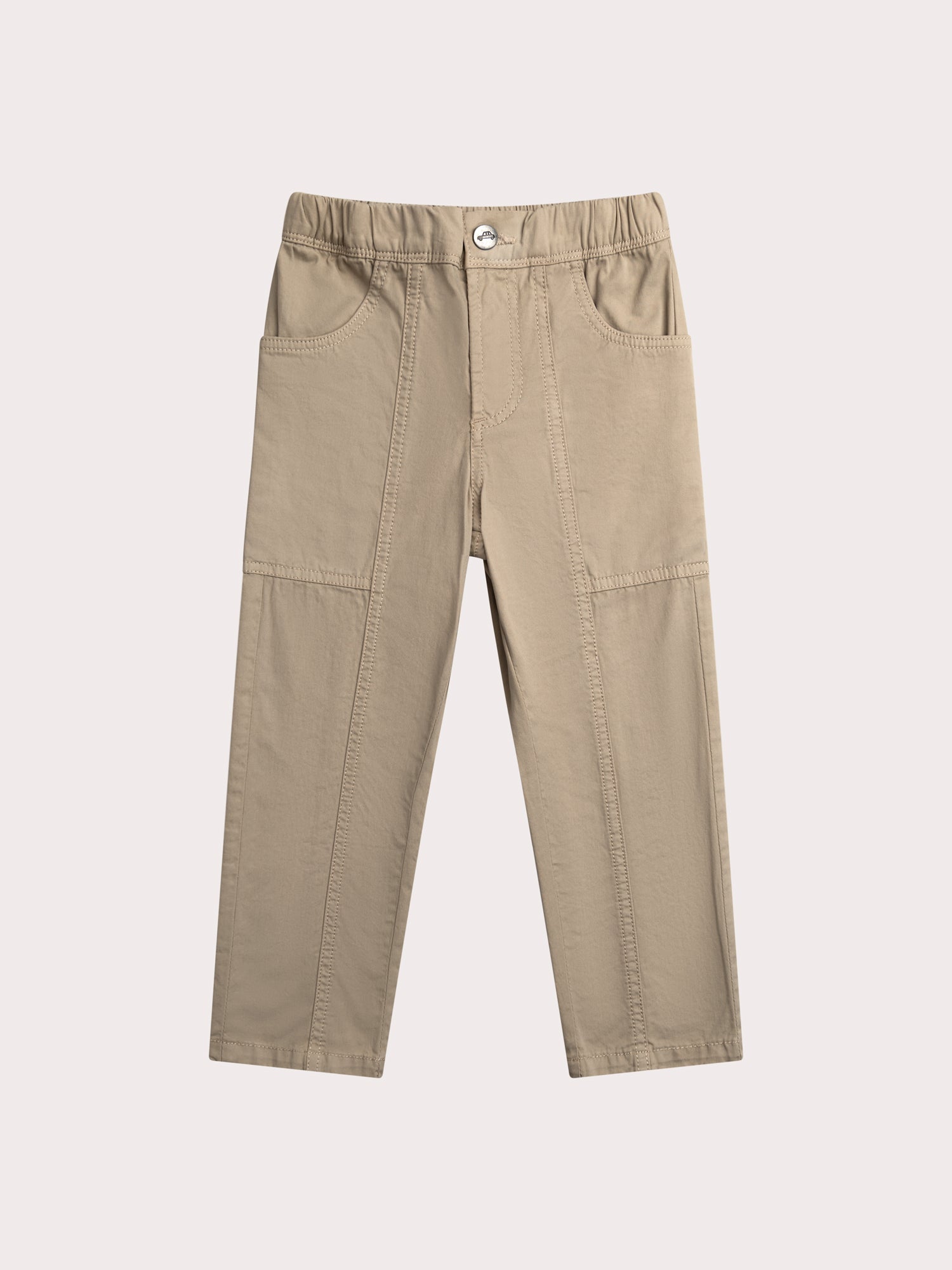 Pantalon beige à poches fantaisie