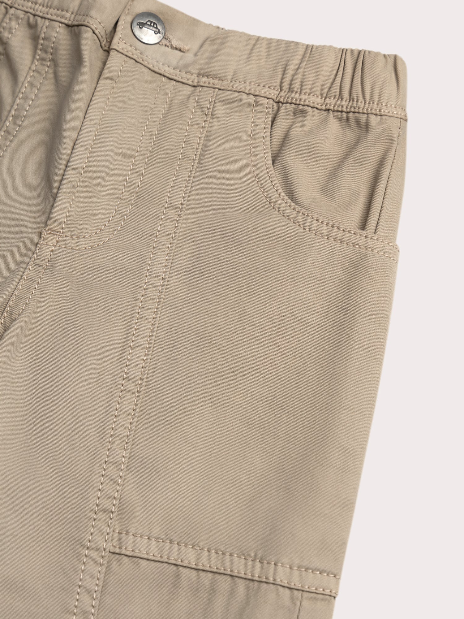 Pantalon beige à poches fantaisie