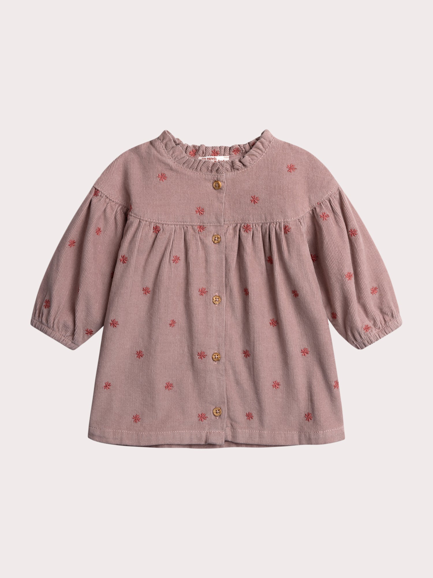 Robe cotelé pour bébé fille