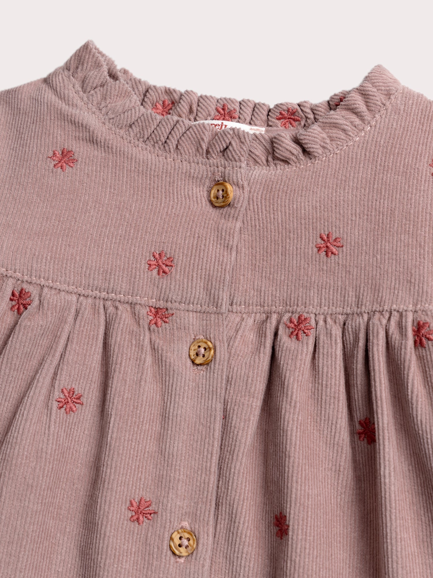 Robe cotelé pour bébé fille