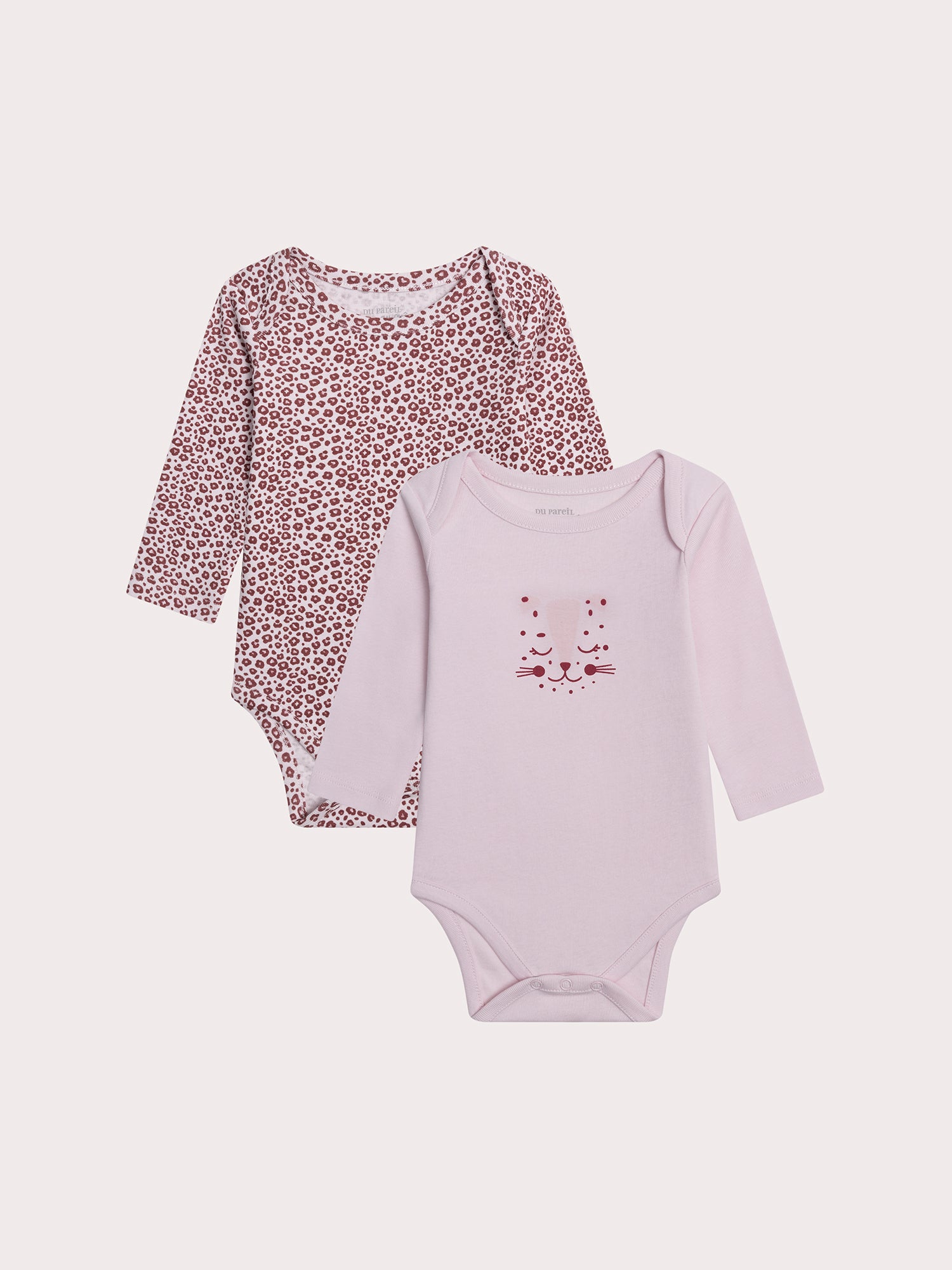 Lot de 2 body léopard pour bébé fille
