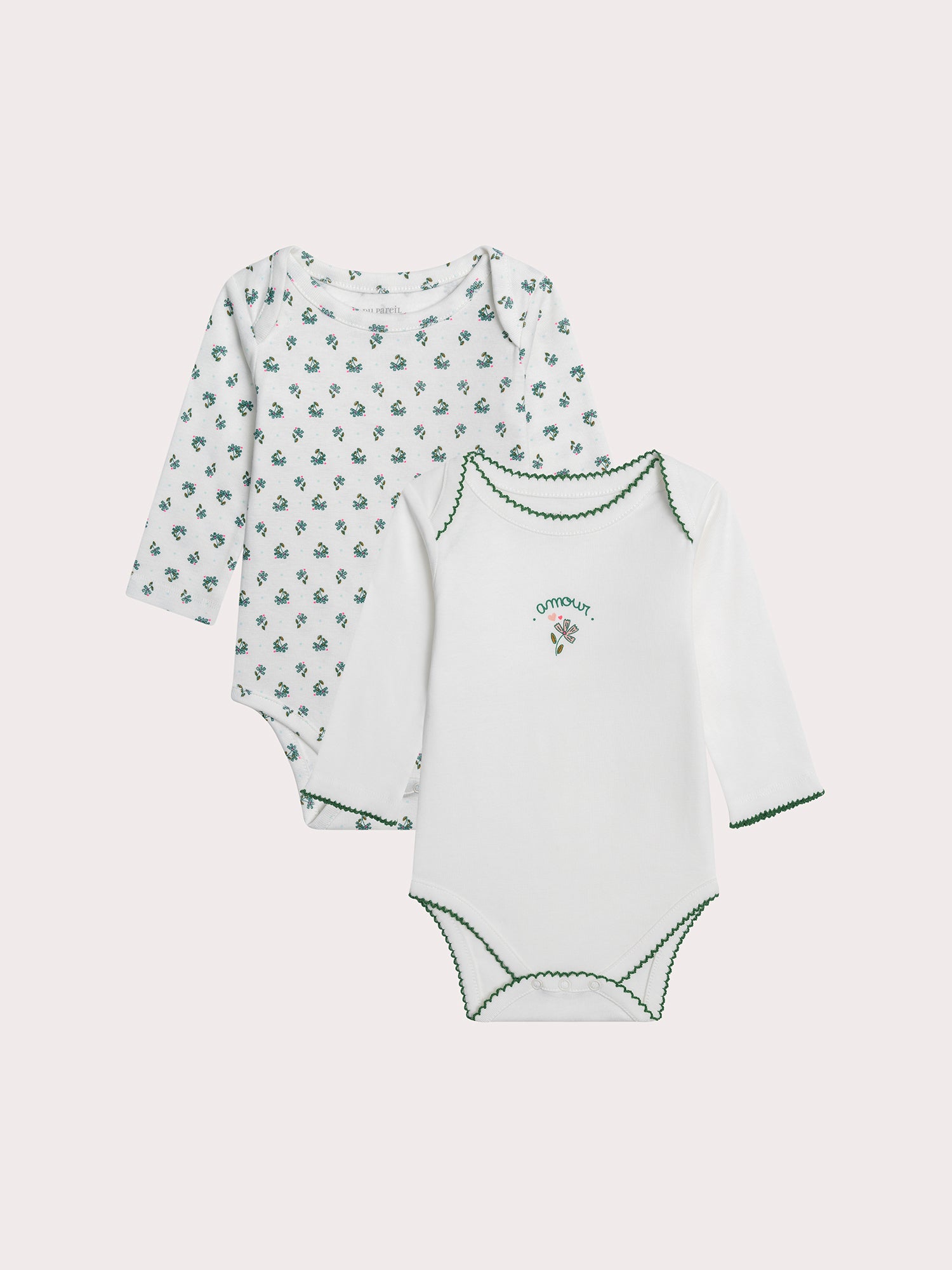 Lot de 2 bodys fleurs pour bébé fille