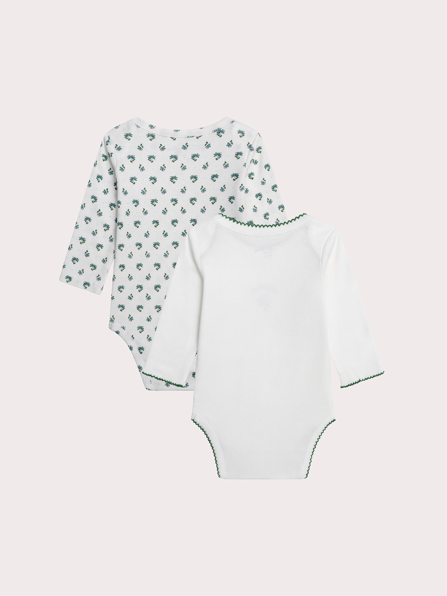 Lot de 2 bodys fleurs pour bébé fille