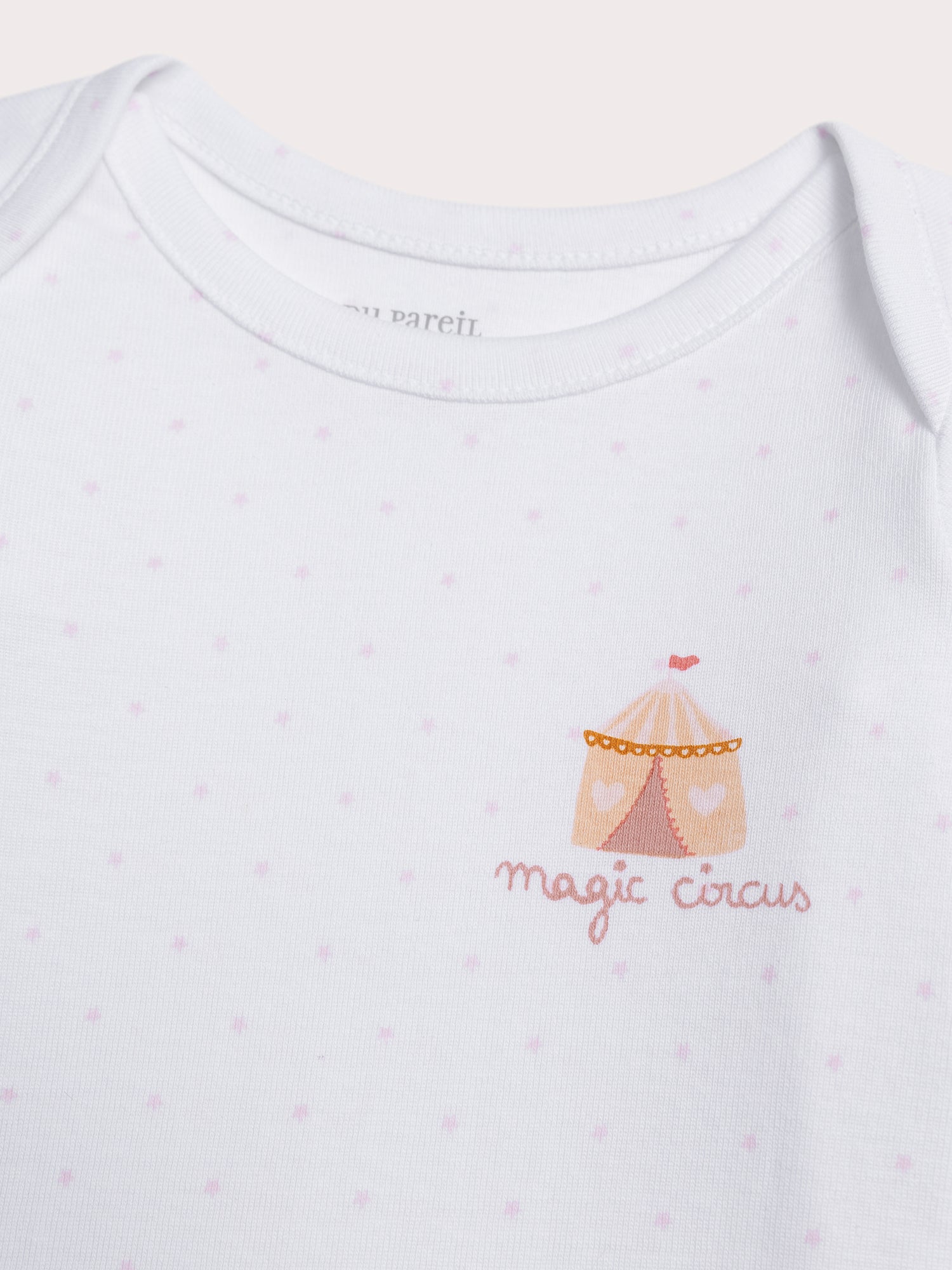 Lot de 2 bodys cirque pour bébé fille
