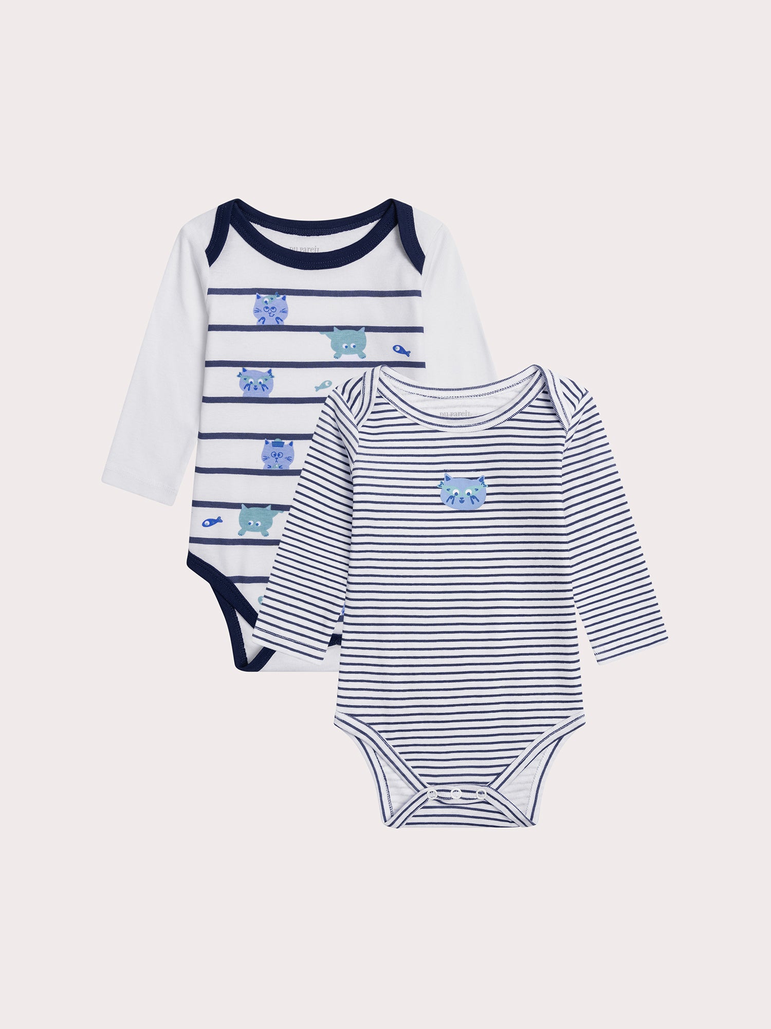 Lot de deux bodys chat pour bébé garçon