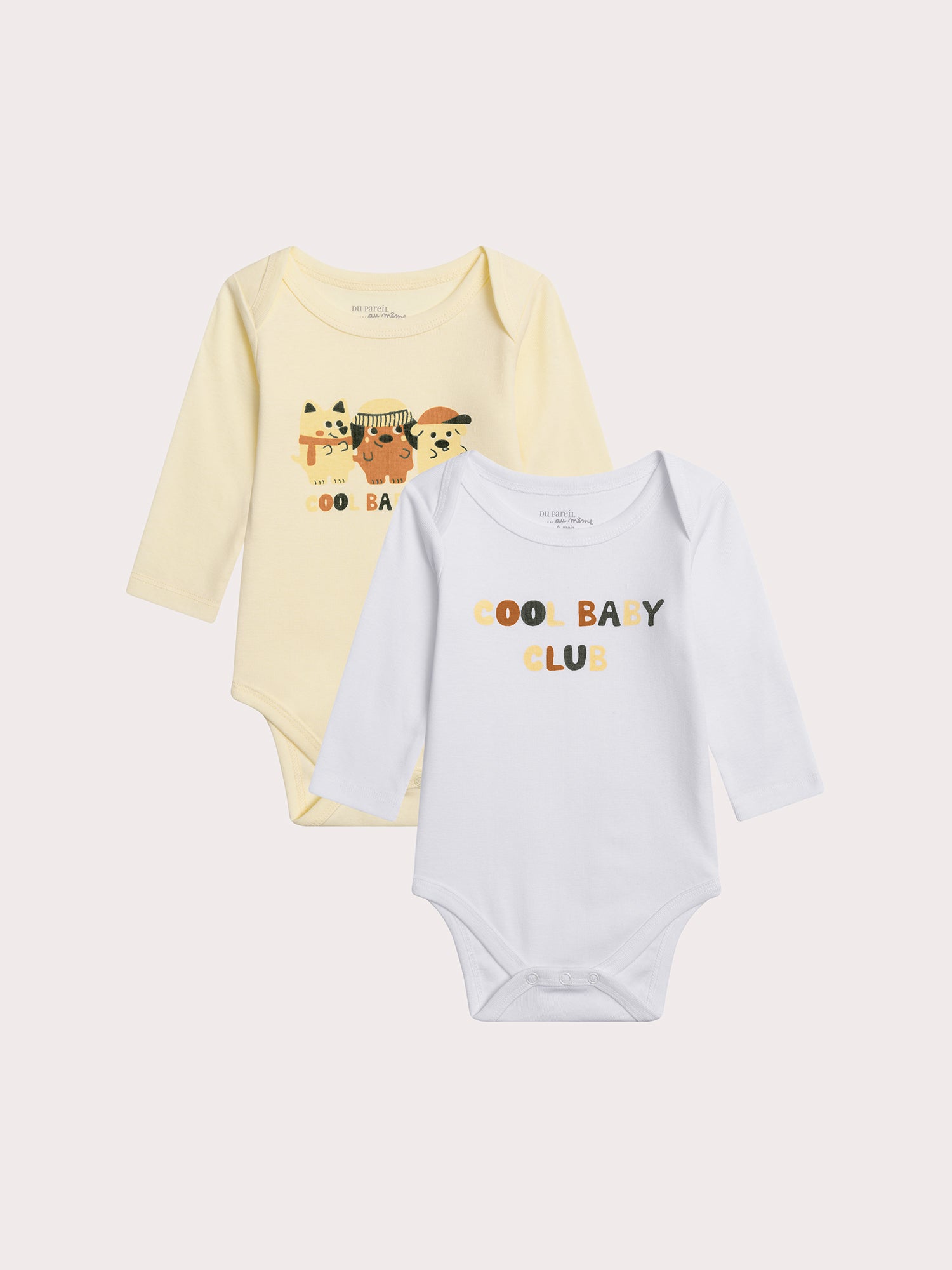 Lot de deux bodys joyeux pour bébé garçon