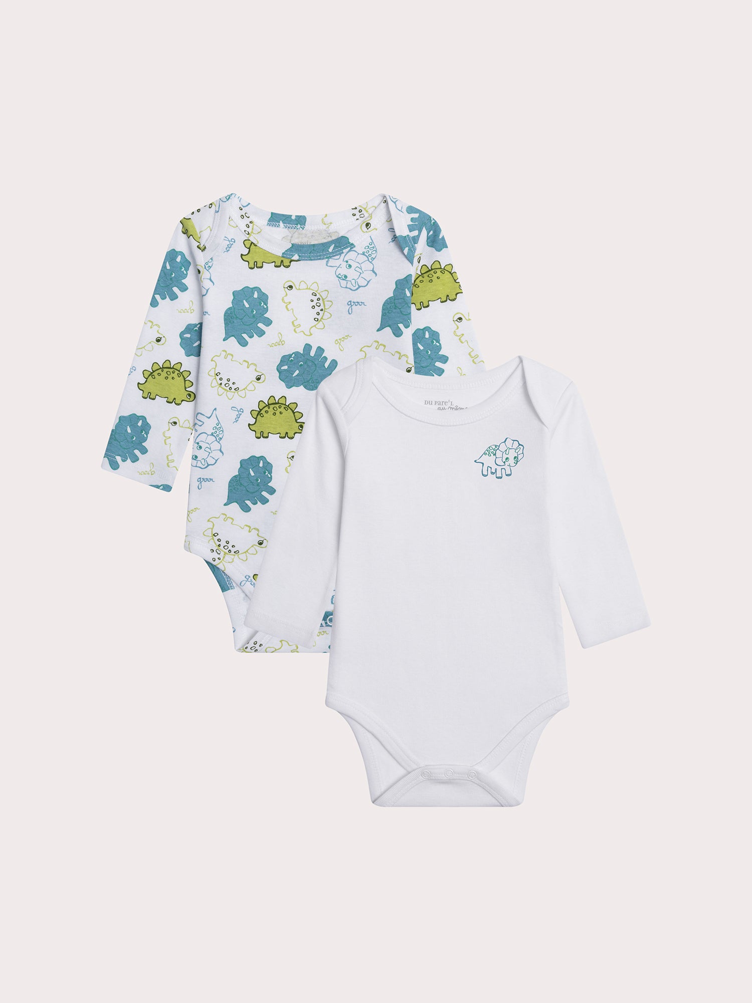 Lot de deux body dinausaures pour bébé garçon