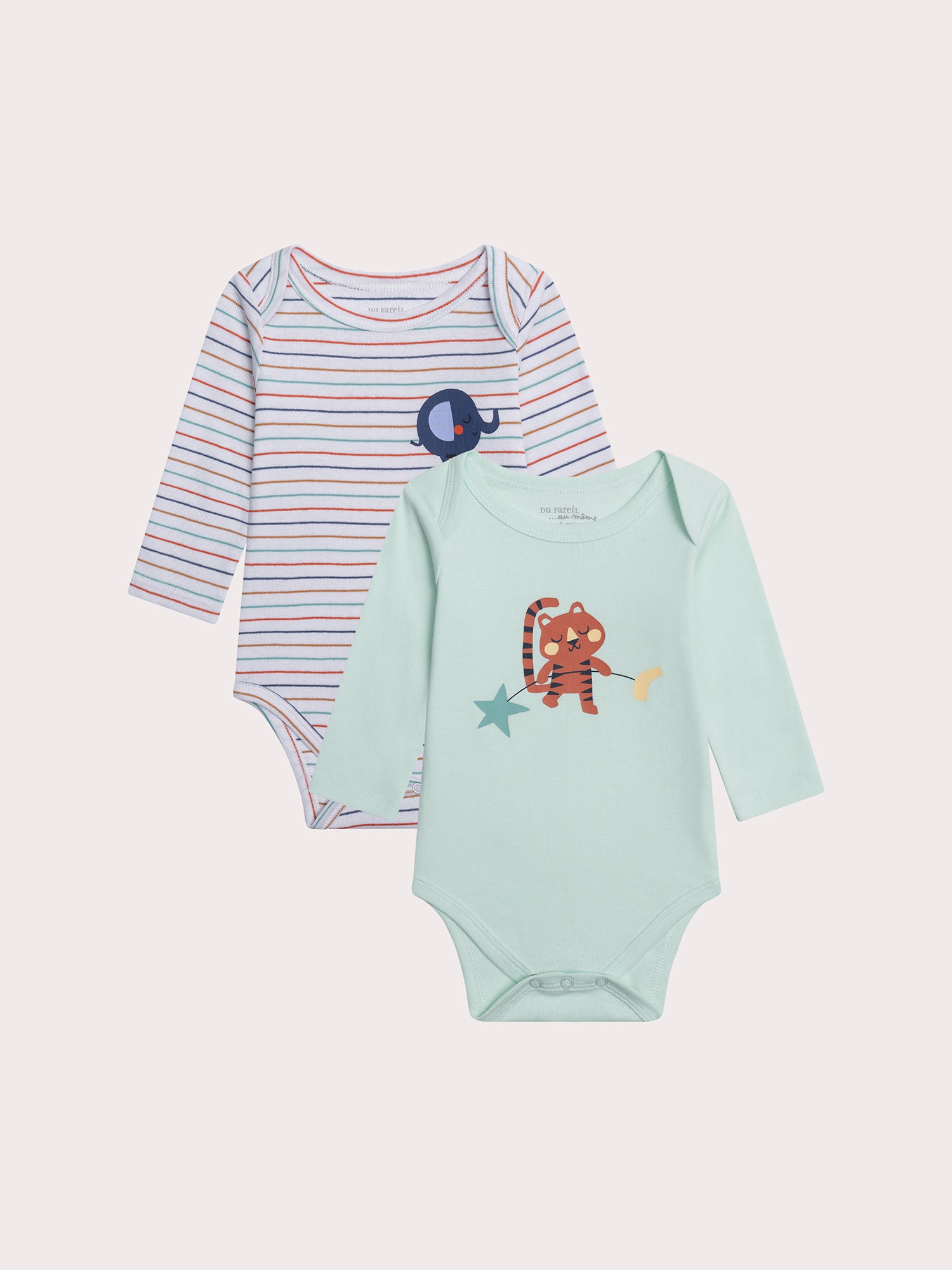 Lot de deux bodys cirque pour bébé garçon