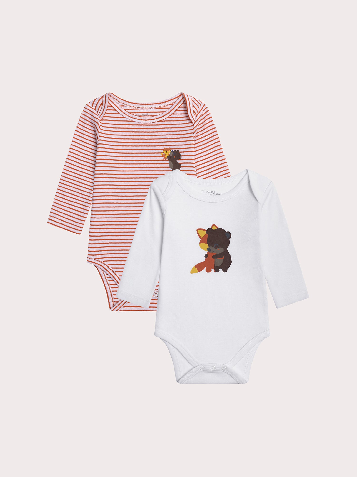 Lot de deux body animaux pour bébé garçon