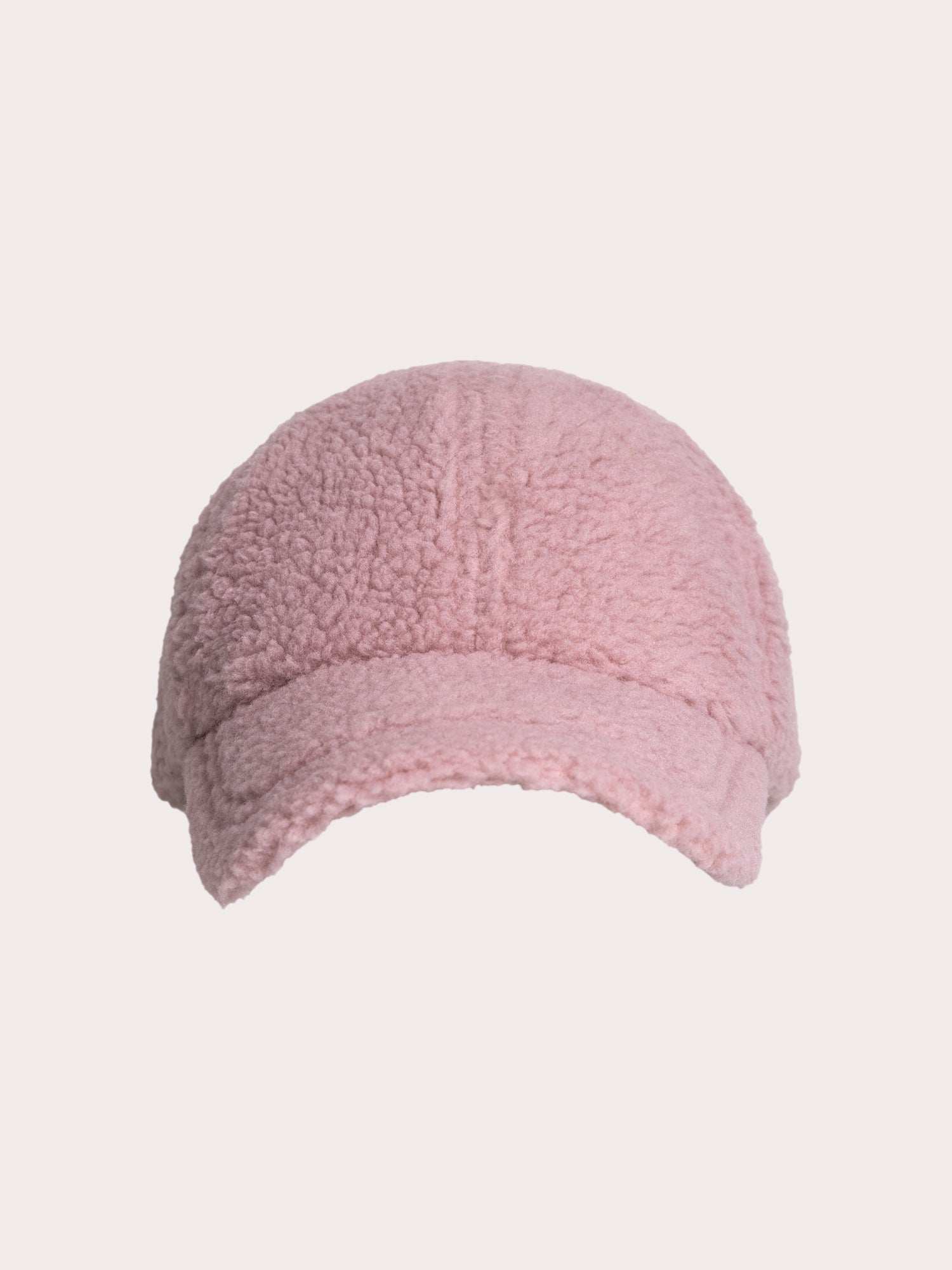 Casquette rose effet mouton pour fille